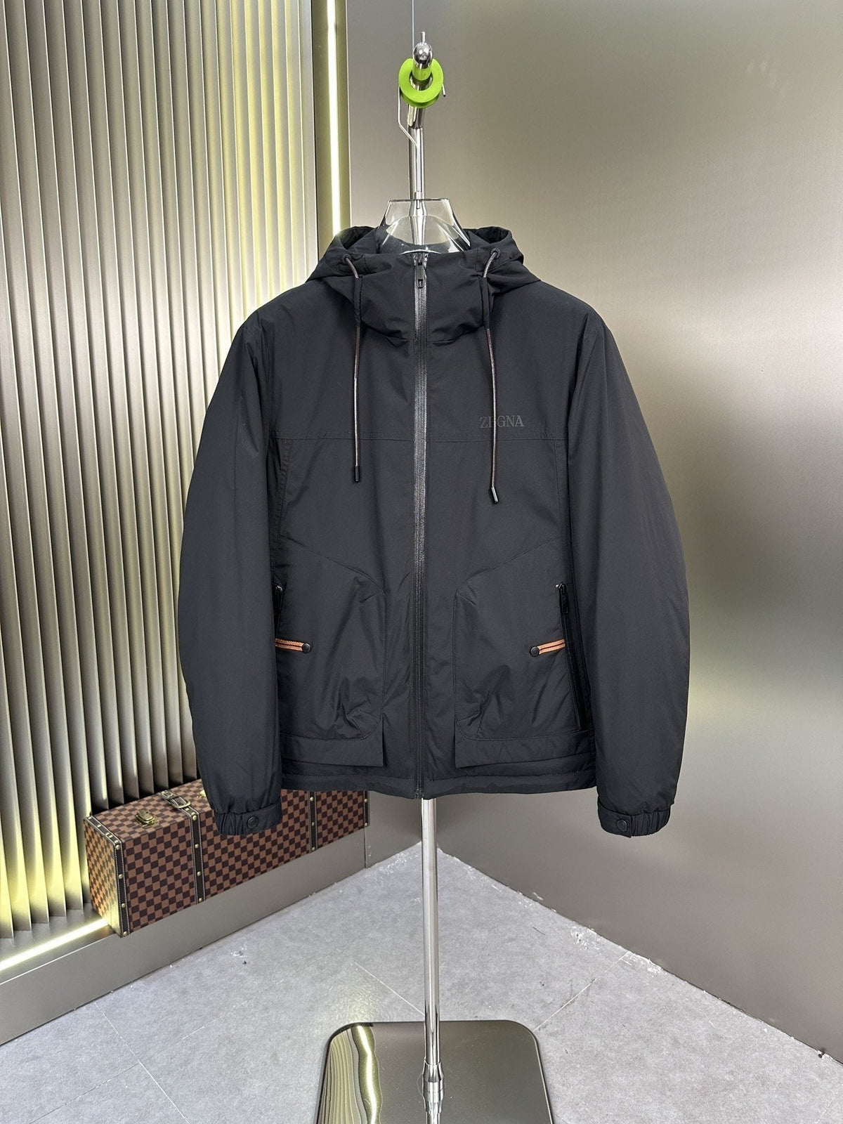 Zegna Hooded Short Down Coat — hero