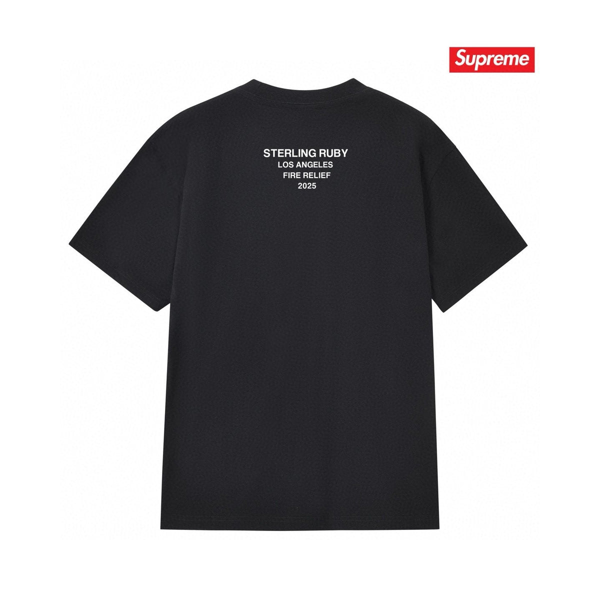 Supreme Los Angeles Wildfire Relief Box Graphic T-Shirt — back