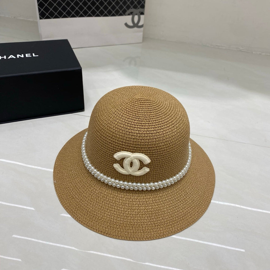 Chanel Straw Hat/bucket Hat