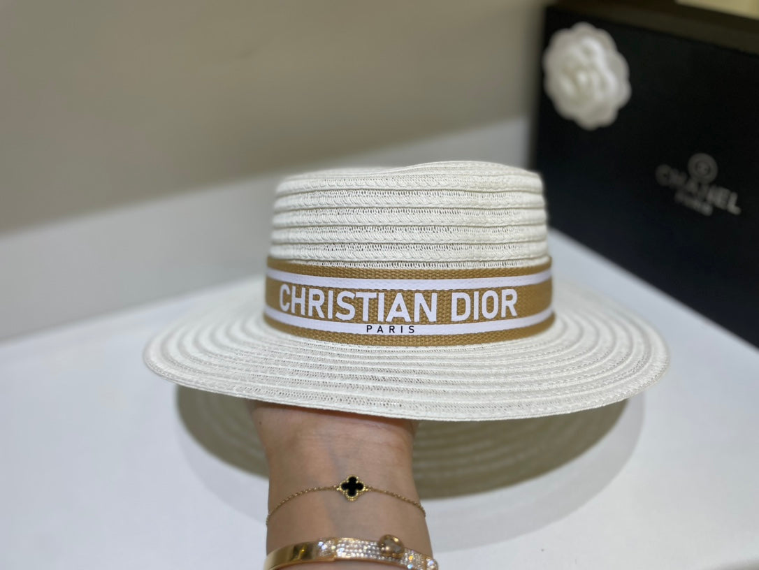 Dior Flat Cap - Black / White